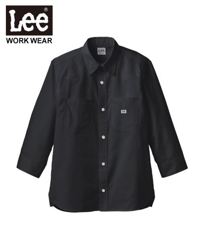 Lee(リー)Lee ユニセックス七分袖シャツ/(16) ブラック