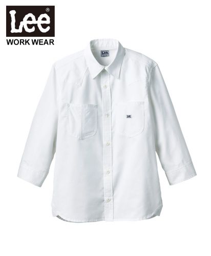 Lee(リー)Lee ユニセックス七分袖シャツ/(15) ホワイト