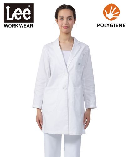 Lee(リー)Leeメディカル レディスコート/モデル着用 Mサイズ　15 ホワイト