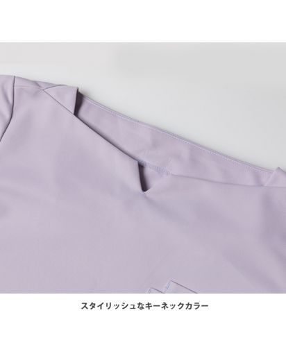 Lee(リー)Leeメディカル レディススクラブ(キーネック)/スタイリッシュなキーネックカラー。