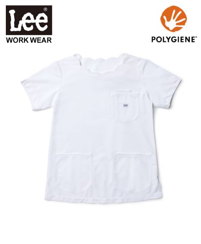 Lee(リー)Leeメディカル レディススクラブ(スカラップ)/15 ホワイト