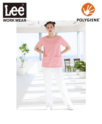 Lee(リー)Leeメディカル レディススクラブ(スカラップ)/抗菌防臭ポリジン加工の医療用トップス