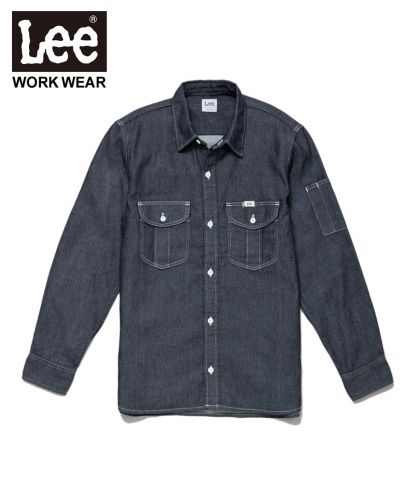 Lee(リー)Lee メンズワーク長袖シャツ/8 インディゴネイビー