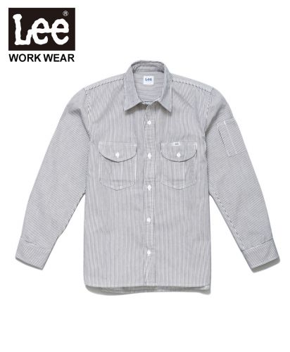 Lee(リー)Lee メンズワーク長袖シャツ/18 ホワイト×ブルー
