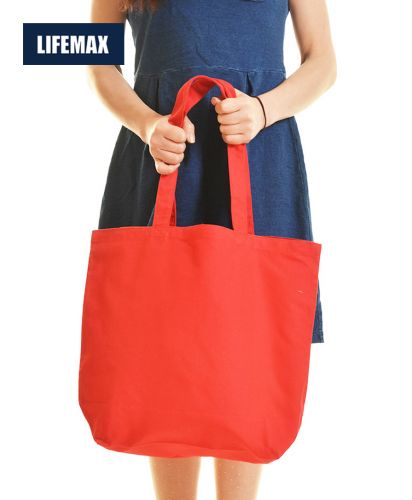 ライフマックス(LIFEMAX)キャンバストート L/レッド