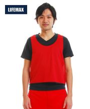 ライフマックス(LIFEMAX)ビブス/3レッド Lサイズ 176cm