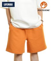 ライフマックス(LIFEMAX)8.5オンス ダンボールニットハーフパンツ(ポリジン加工)/13オレンジ Lサイズ メンズモデル170cm