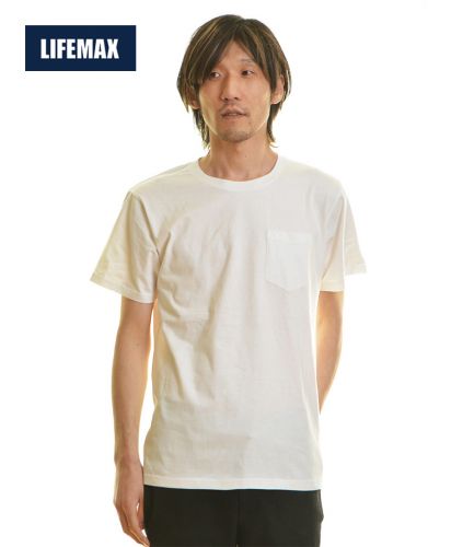 5.3オンスユーロポケット付きTシャツ/15Pホワイト Lサイズ メンズ 176cm