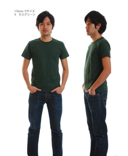 ライフマックス(LIFEMAX)5.3オンス ユーロTシャツ/4モスグリーン Sサイズ メンズ176cm