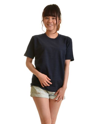 スラブTシャツ/8ネイビー XSサイズ レディース 153cm