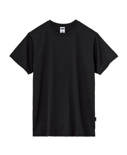 5.6オンスリサイクルポリエステルTシャツ(ポリジン加工)/ 16ブラック