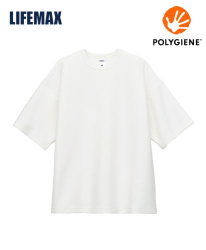 ライフマックス(LIFEMAX)ダンボールニットビッグシルエットTシャツ（ポリジン加工）/115オフホワイト