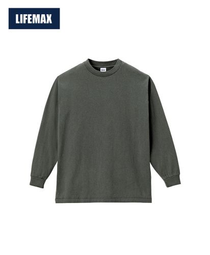 ライフマックス(LIFEMAX)6.5オンスピグメントダイロングスリーブＴシャツ/16ブラック