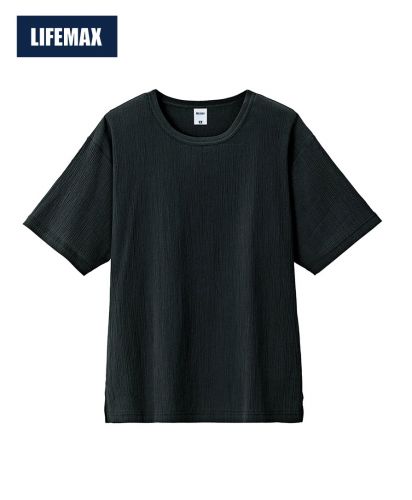 ライフマックス(LIFEMAX)楊柳Tシャツ/16 ブラック