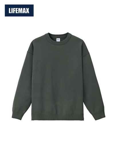 ライフマックス(LIFEMAX)ウォッシャブルロングスリーブニット/22チャコール
