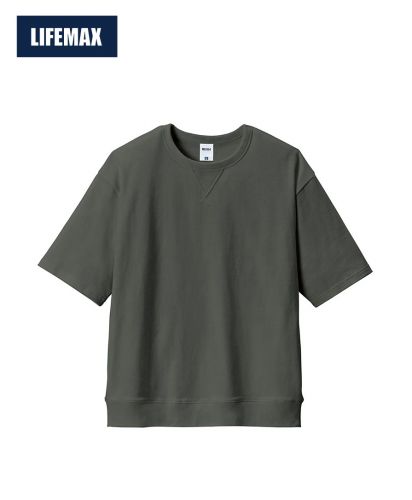 ライフマックス(LIFEMAX)10.2オンススーパーヘビーウエイトガゼット付きTシャツ /22 チャコールグレー