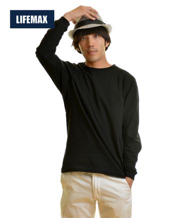 6.2オンス ヘビーウェイトロングスリーブTシャツ/16ブラック Lサイズ メンズ 170cm