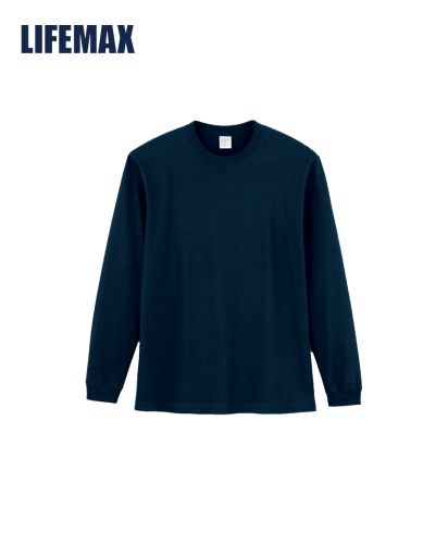 ライフマックス(LIFEMAX)5.6オンスハイグレードロングスリーブTシャツ/8　ネイビー