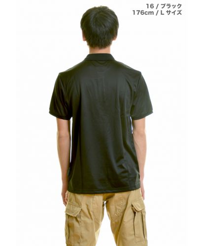 4.6オンスポロシャツ/ブラック Lサイズ メンズ 176cm