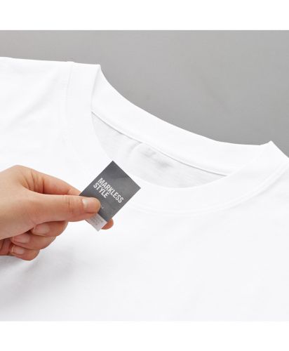 MARKLESS STYLE(マークレススタイル)カスタムデザインコットンTシャツ/簡単に取り外せる仕様でオリジナル制作や名入れに最適なボディ