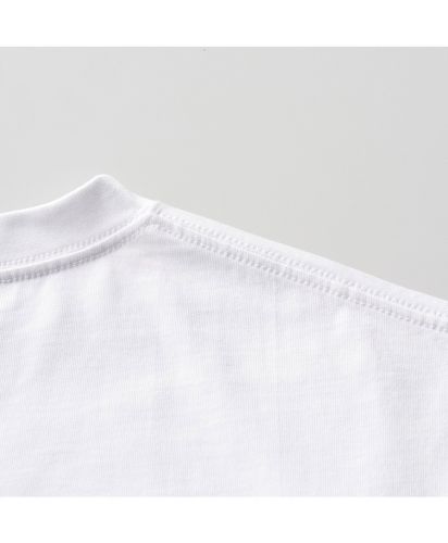 MARKLESS STYLE(マークレススタイル)カスタムデザインオーガニックコットンTシャツ　オーバーサイズ/肩まわり詳細