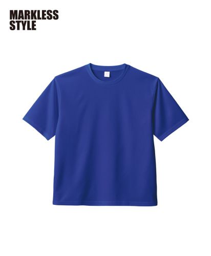 MARKLESS STYLE(マークレススタイル)カスタムデザインポリエステルドライＴシャツ/001：ブルー