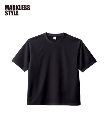 MARKLESS STYLE(マークレススタイル)カスタムデザインポリエステルドライＴシャツ/009：ブラック