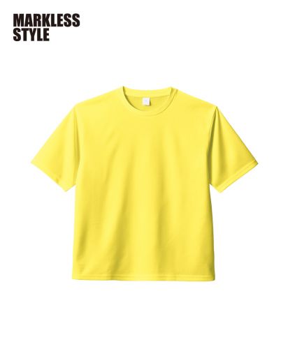 MARKLESS STYLE(マークレススタイル)カスタムデザインポリエステルドライＴシャツ/010：イエロー