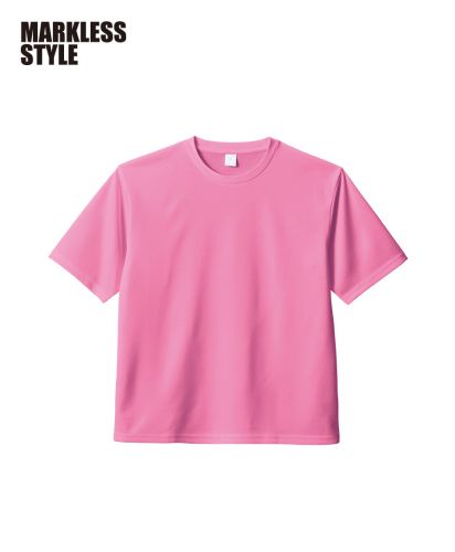 MARKLESS STYLE(マークレススタイル)カスタムデザインポリエステルドライＴシャツ/030：ピンク