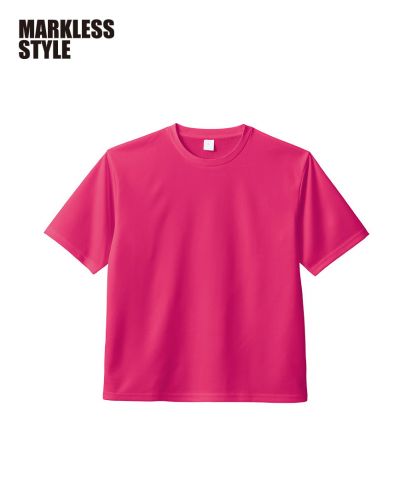 MARKLESS STYLE(マークレススタイル)カスタムデザインポリエステルドライＴシャツ/043：ビビットピンク