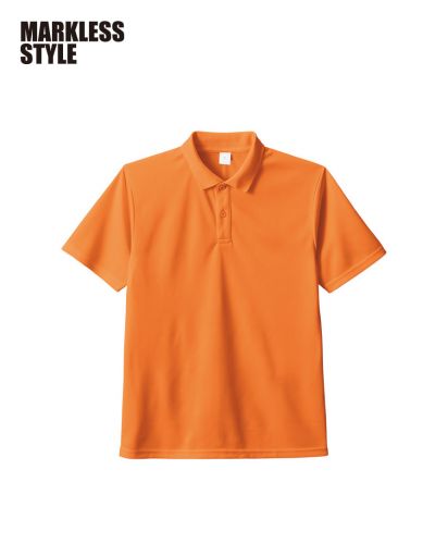 MARKLESS STYLE(マークレススタイル)カスタムデザインポリエステルドライポロシャツ/003：オレンジ