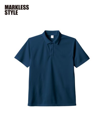 MARKLESS STYLE(マークレススタイル)カスタムデザインポリエステルドライポロシャツ/065：インディゴ