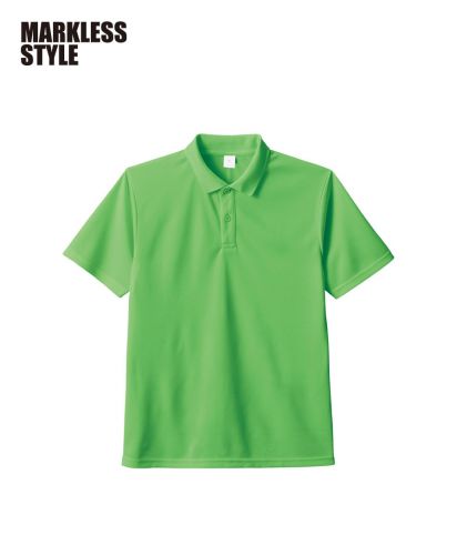 MARKLESS STYLE(マークレススタイル)カスタムデザインポリエステルドライポロシャツ/038：ライム