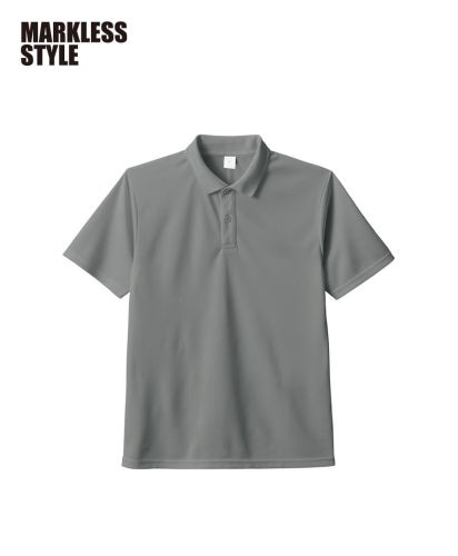 MARKLESS STYLE(マークレススタイル)カスタムデザインポリエステルドライポロシャツ/031：ライトグレー