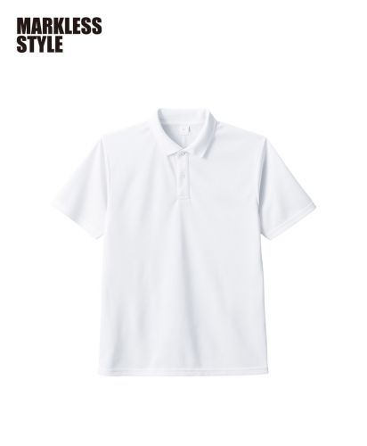 MARKLESS STYLE(マークレススタイル)カスタムデザインポリエステルドライポロシャツ/044：ホワイト