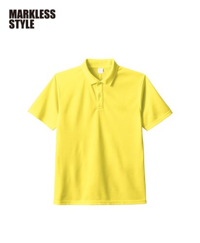 MARKLESS STYLE(マークレススタイル)カスタムデザインポリエステルドライポロシャツ/010：イエロー