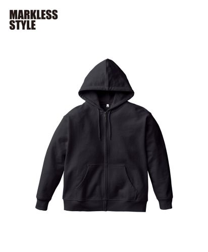 MARKLESS STYLE(マークレススタイル)カスタムデザインフルジップパーカー/009：ブラック