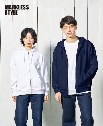 MARKLESS STYLE(マークレススタイル)カスタムデザインフルジップパーカー