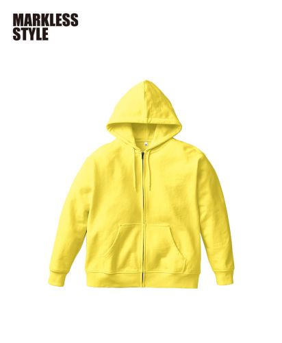 MARKLESS STYLE(マークレススタイル)カスタムデザインフルジップパーカー/010：イエロー
