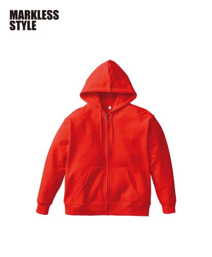MARKLESS STYLE(マークレススタイル)カスタムデザインフルジップパーカー/002：レッド