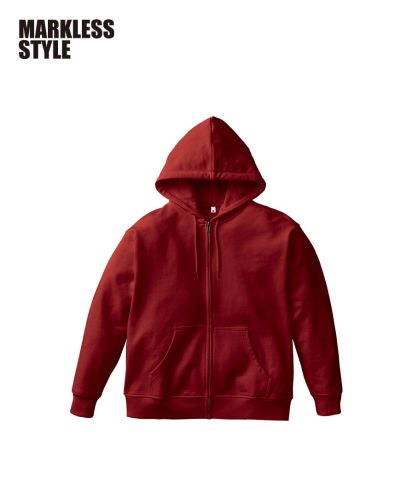 MARKLESS STYLE(マークレススタイル)カスタムデザインフルジップパーカー/014：バーガンディー