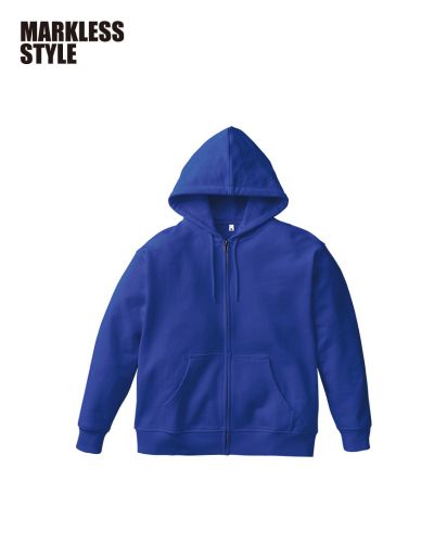 MARKLESS STYLE(マークレススタイル)カスタムデザインフルジップパーカー/001：ブルー