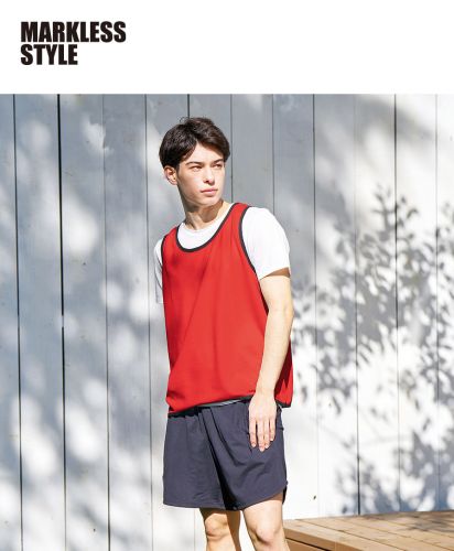 MARKLESS STYLE(マークレススタイル)カスタムデザインポリエステルドライビブス/軽量で動きやすくイベントやチーム分けに最適なユニフォーム