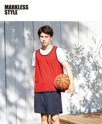 MARKLESS STYLE(マークレススタイル)カスタムデザインポリエステルドライビブス/視認性が高くチーム分けや練習用に便利