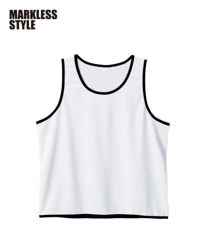 MARKLESS STYLE(マークレススタイル)カスタムデザインポリエステルドライビブス/ 044 ホワイト