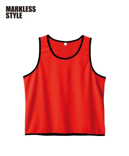 MARKLESS STYLE(マークレススタイル)カスタムデザインポリエステルドライビブス/ 002 レッド