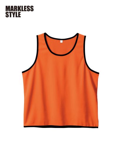 MARKLESS STYLE(マークレススタイル)カスタムデザインポリエステルドライビブス/ 064 サンライズオレンジ