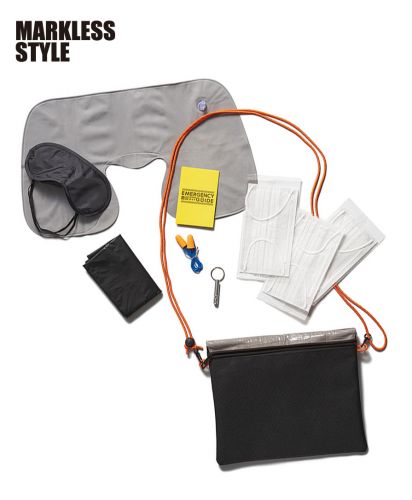 マークレススタイル(MARKLESS STYLE)防災緊急10点セット シートインサコッシュタイプ/軽量サコッシュ付きで携帯にも便利な防災グッズ10点セット。