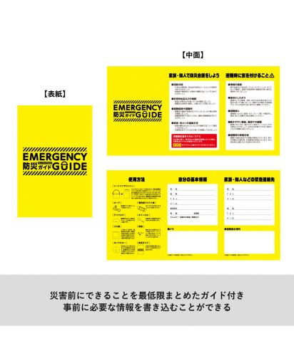 マークレススタイル(MARKLESS STYLE)防災緊急10点セット シートインサコッシュタイプ/EMERGENCY 防災ガイド GUIDE