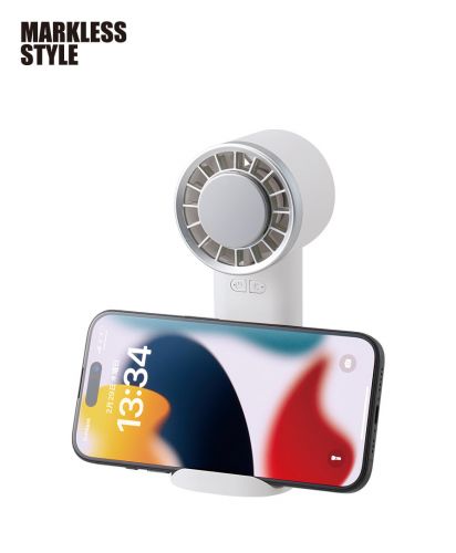 マークレススタイル(MARKLESS STYLE)冷却プレートUSBハンディファン（リン酸鉄使用）/デスクファンやスマホスタンドとしても使用できて便利